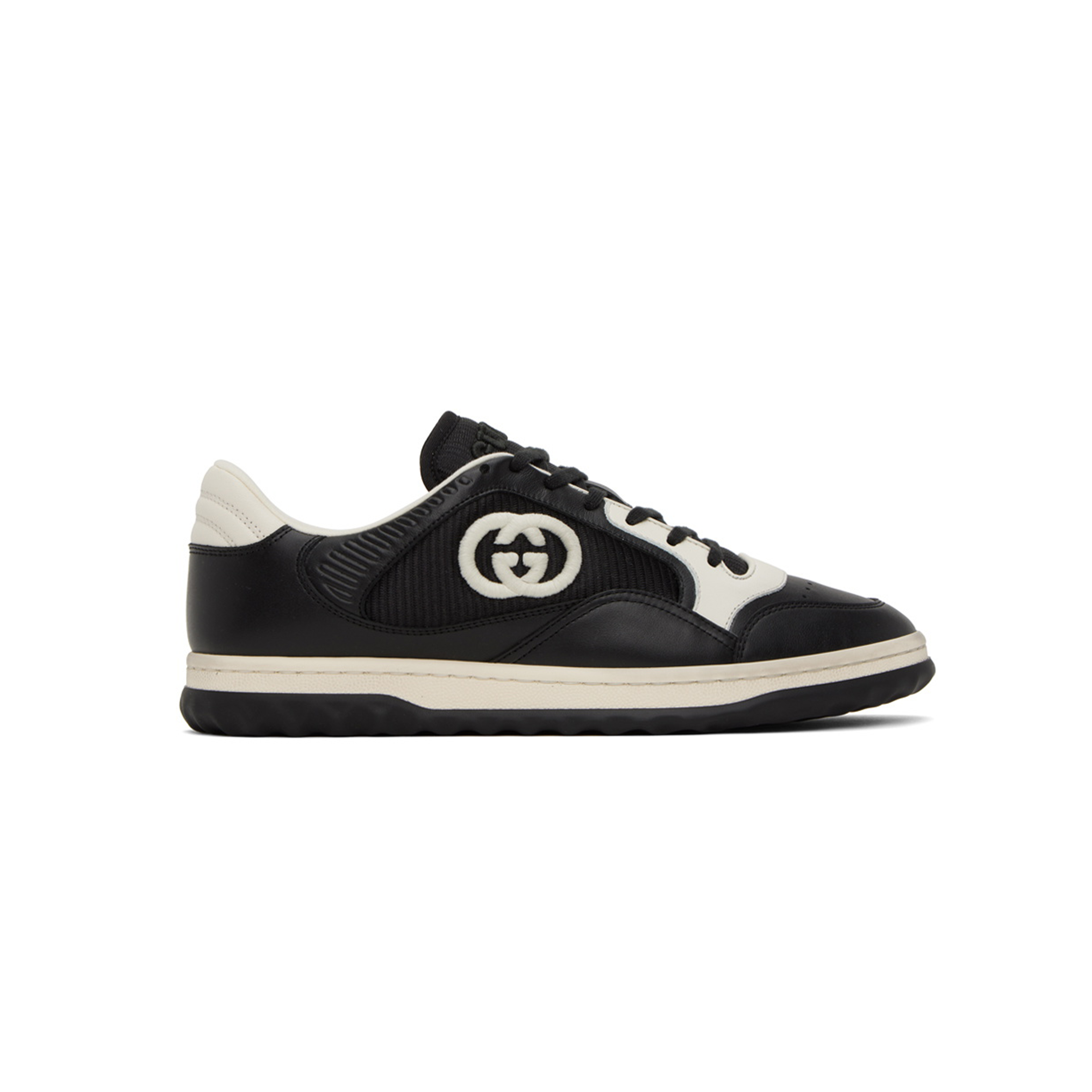 G*u*i black interlocking g sneakers